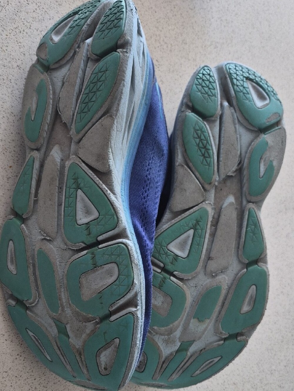 Hoka Men’s Navy and Teal Road Running Shoes - Picture 3 of 3
